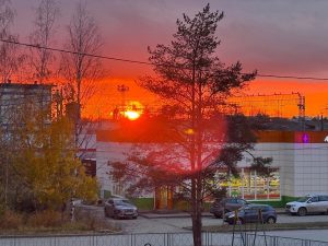 Фотография заката на телефон